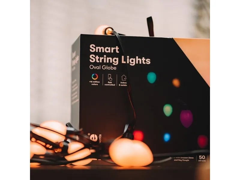 Smart Light Chain Globe Cone - 64 Million Colors and Music Synchronization Multicolor