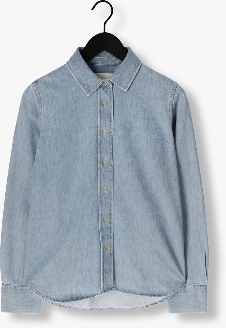 donkerblauwe closed blouses classic shirt