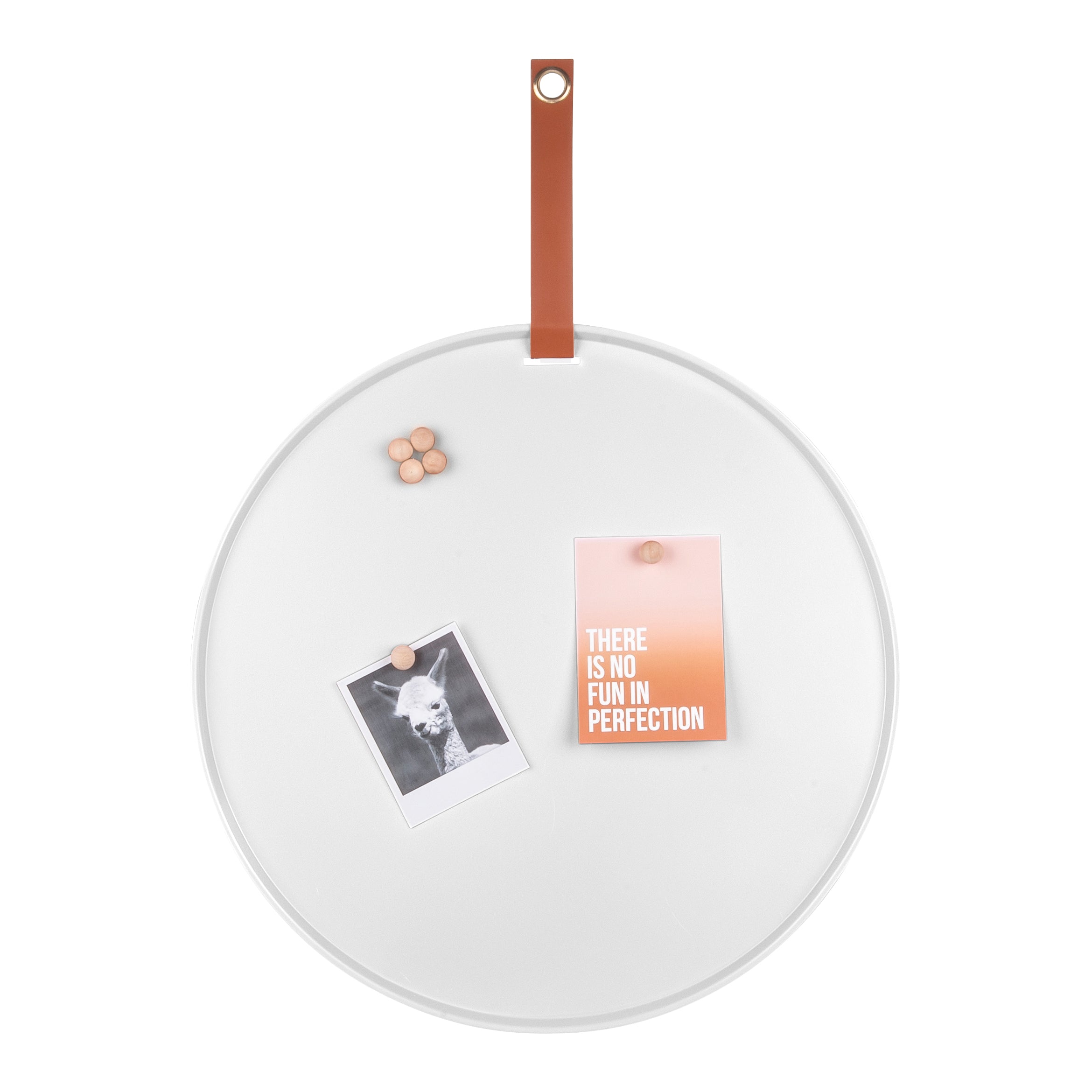 present time Perky Memo-/magneetbord Ã 50 cm - Wit