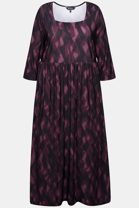 Jerseykleid, A-Linie, Alloverprint