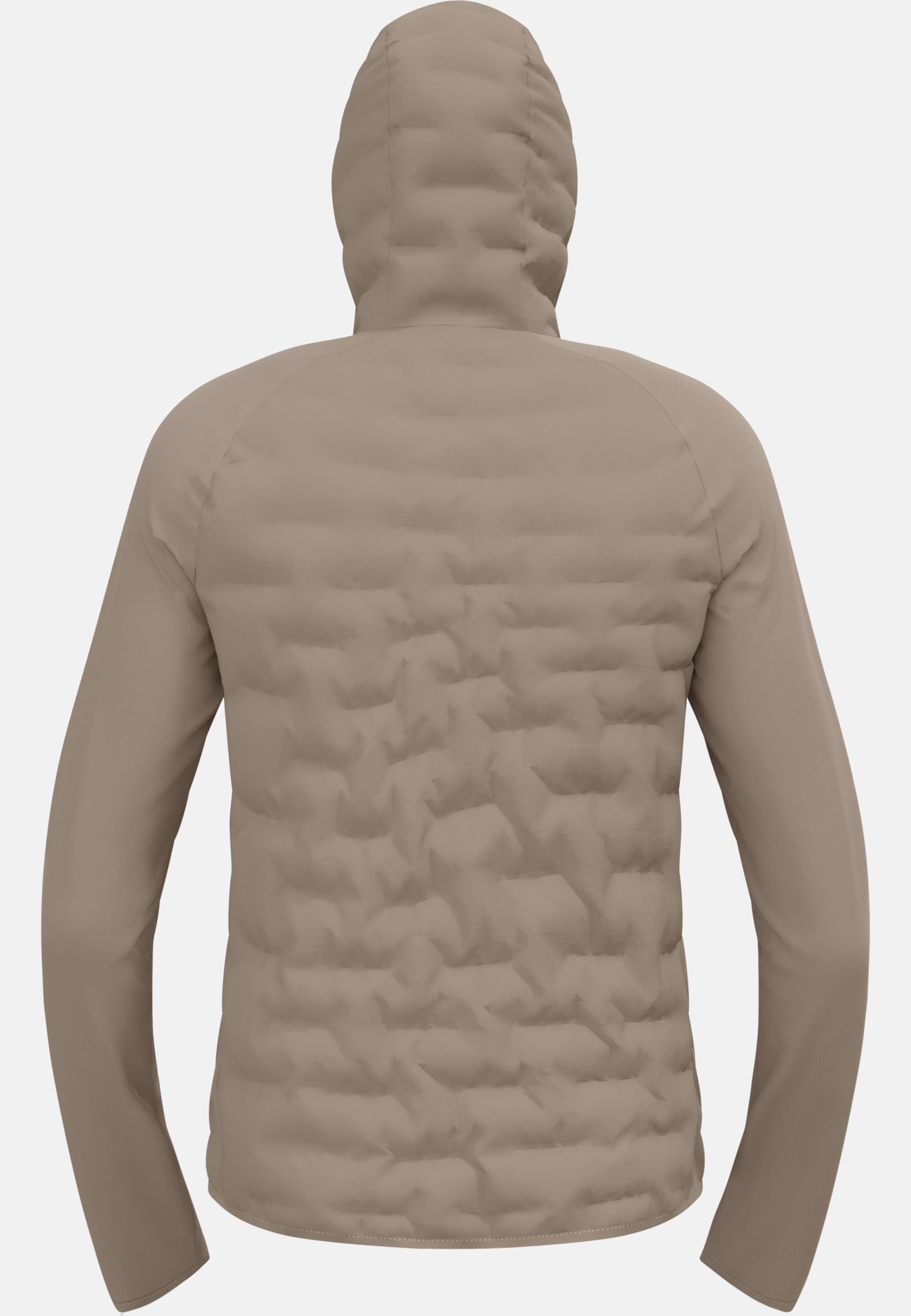 Zeroweight Insulator Hybrid Mid Layer mit Kapuze und Reissverschluss in cinder