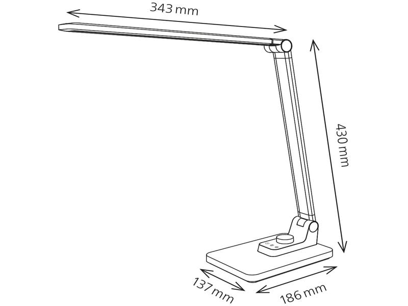 Hansa Schreibtischleuchte LED Breeze 9 W, 3000-5800 Kelvin, Tischleuchte