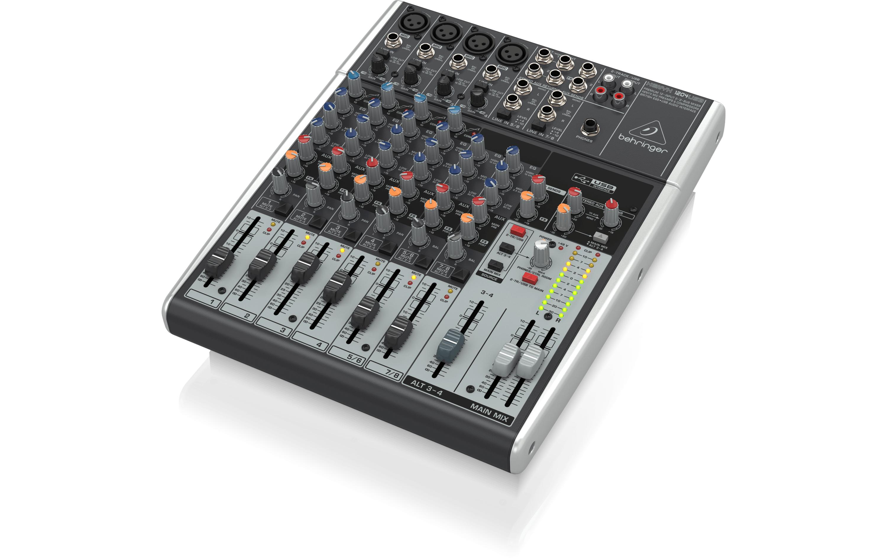 Mischpult XENYX 1204USB<br>12-Kanal Analogmischpult mit integriertem USB-Audiointerface