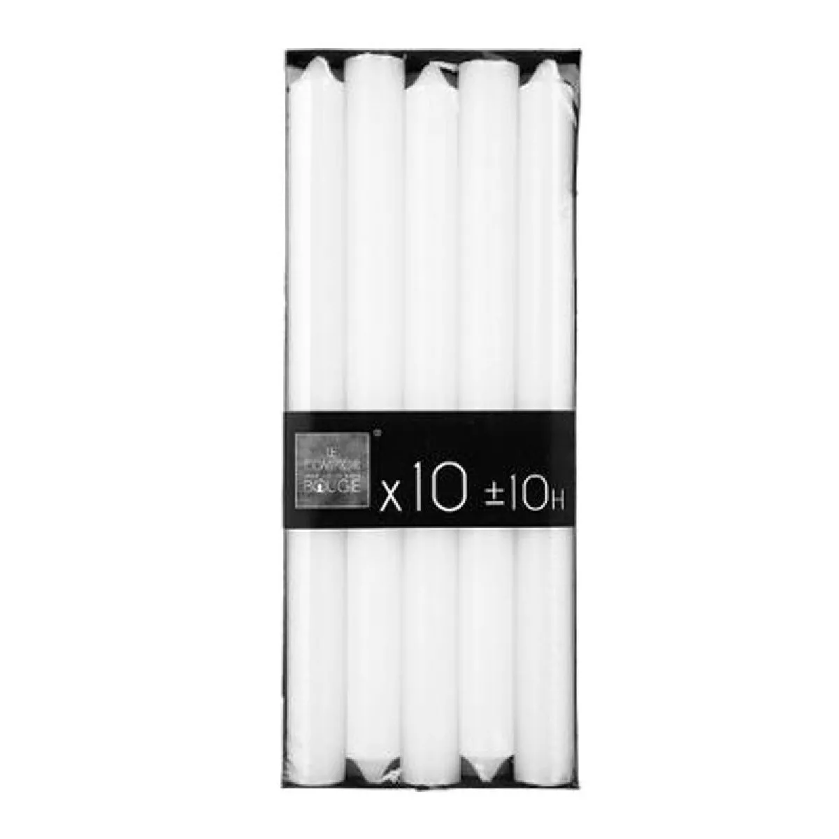 Lot de bougies 25 cm - Blanc