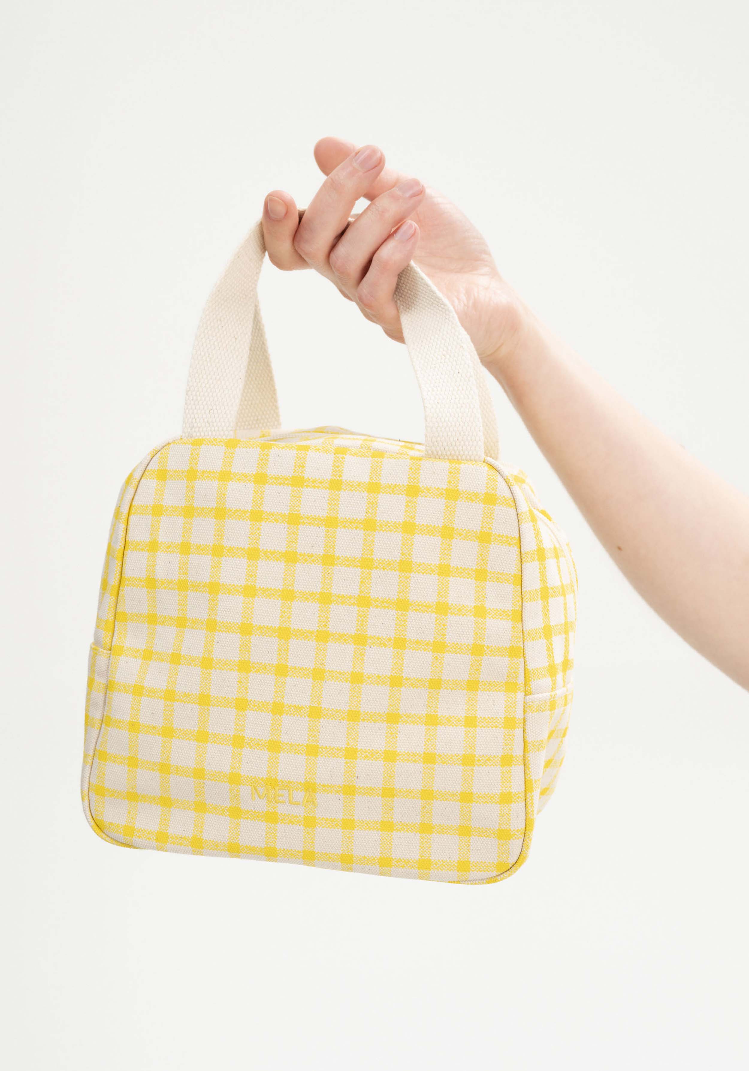 Mela Organizer Tasche Medium Jasmeet Greige/Summer Grid Print