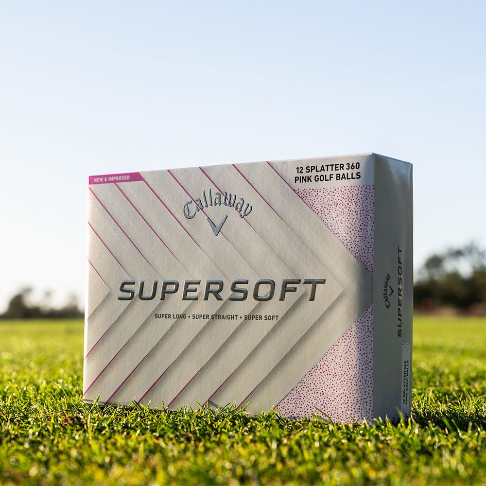 Supersoft Splatter 360 Golfball Rosa