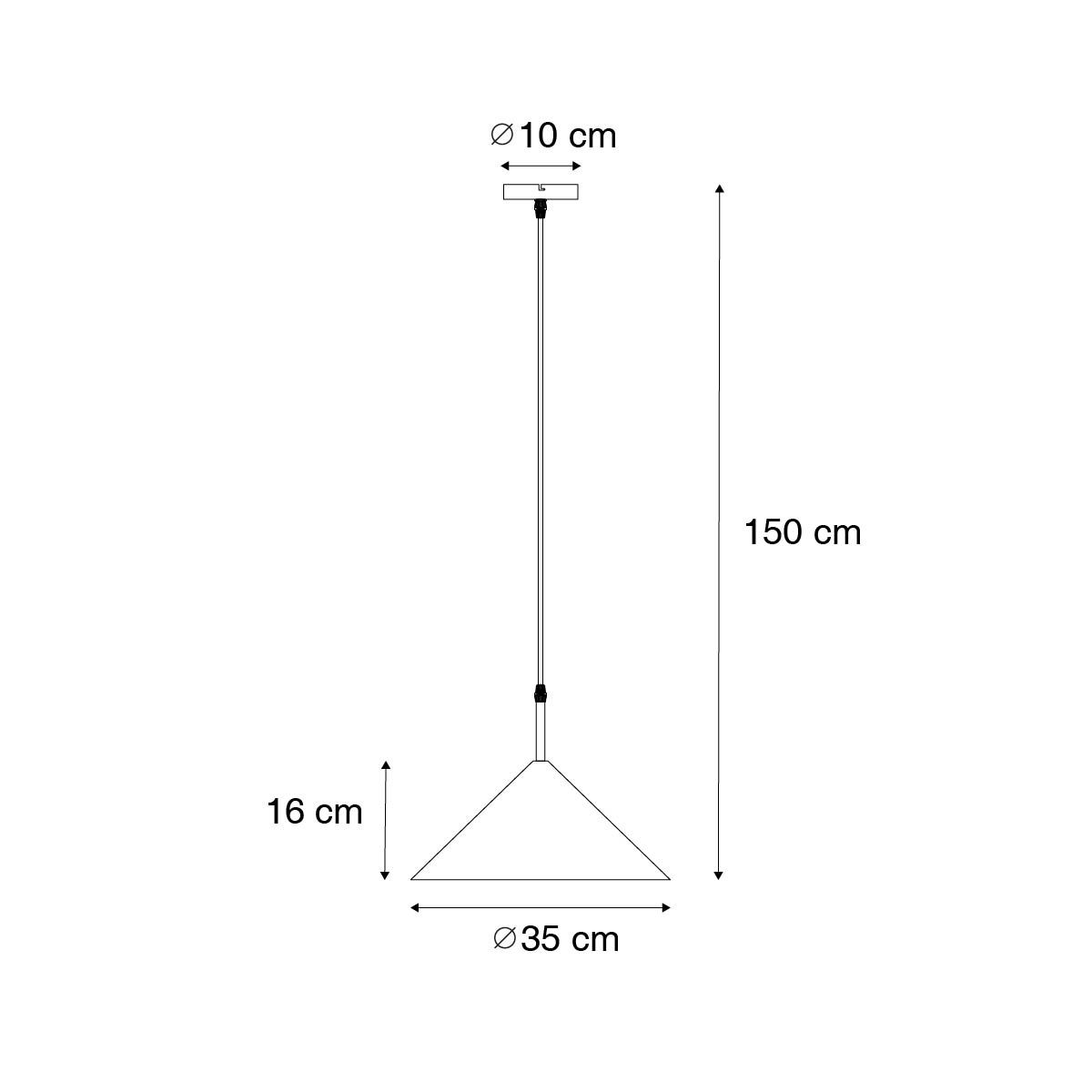 Design hanglamp zwart - Triangolo