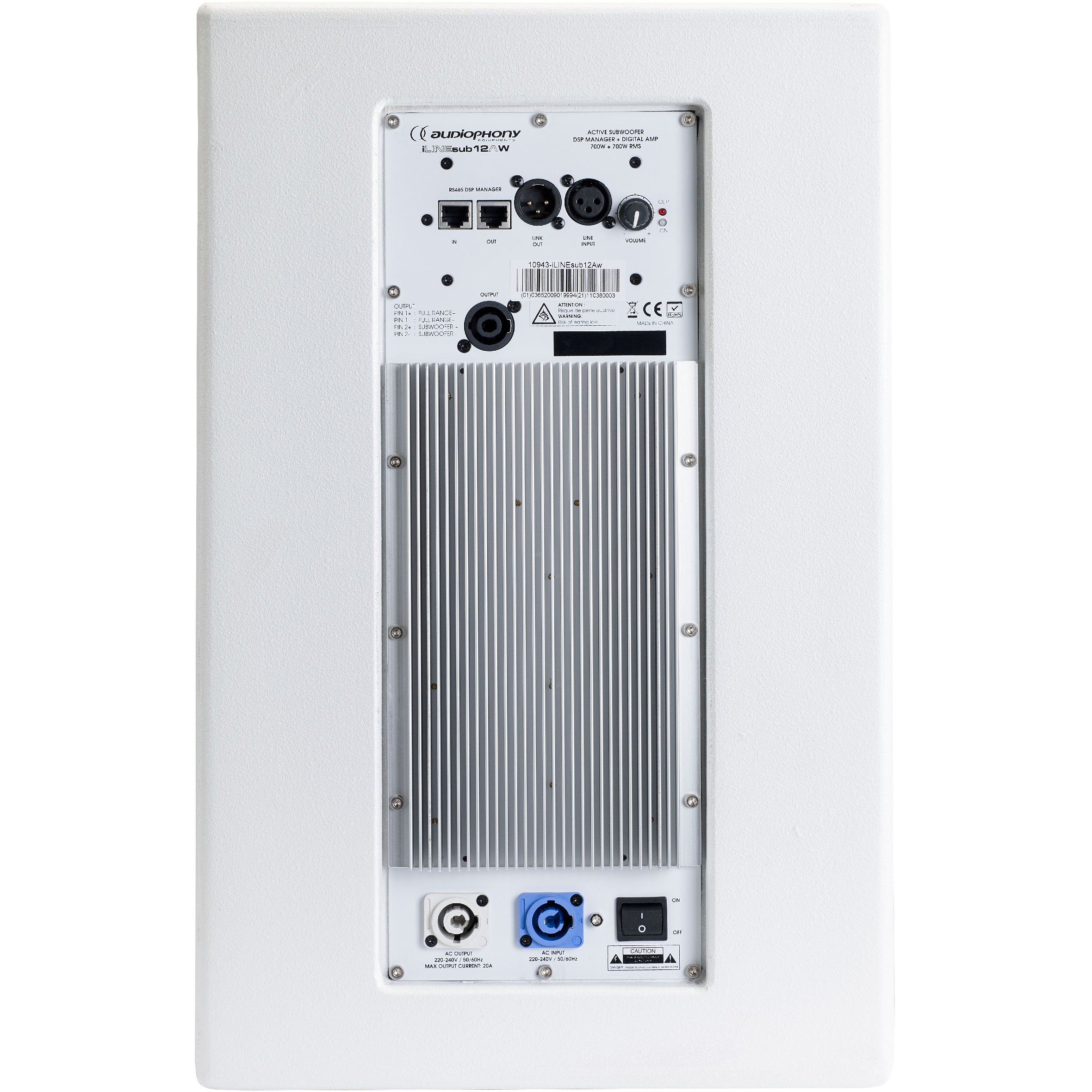 Audiophony iLINESUB12Aw actieve subwoofer wit
