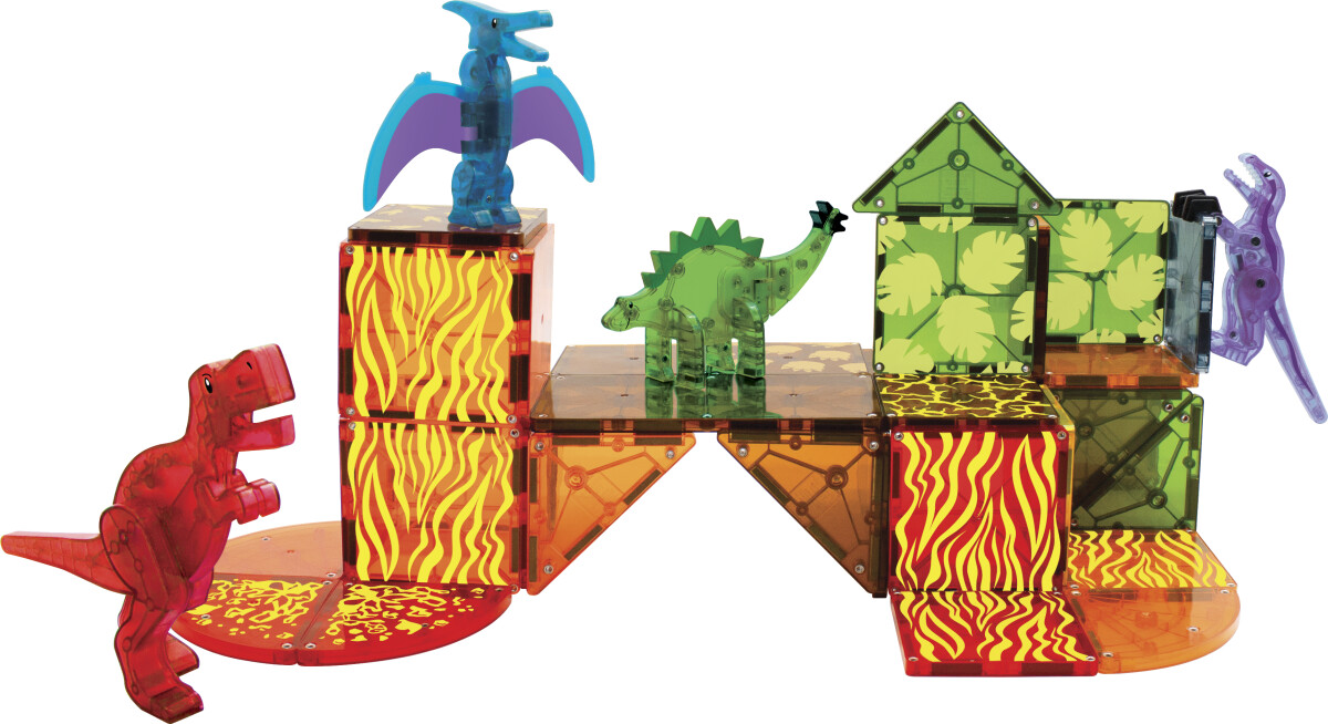 Magna-Tiles - Dinosaur Magnetsæt - Dino World - 40 Dele