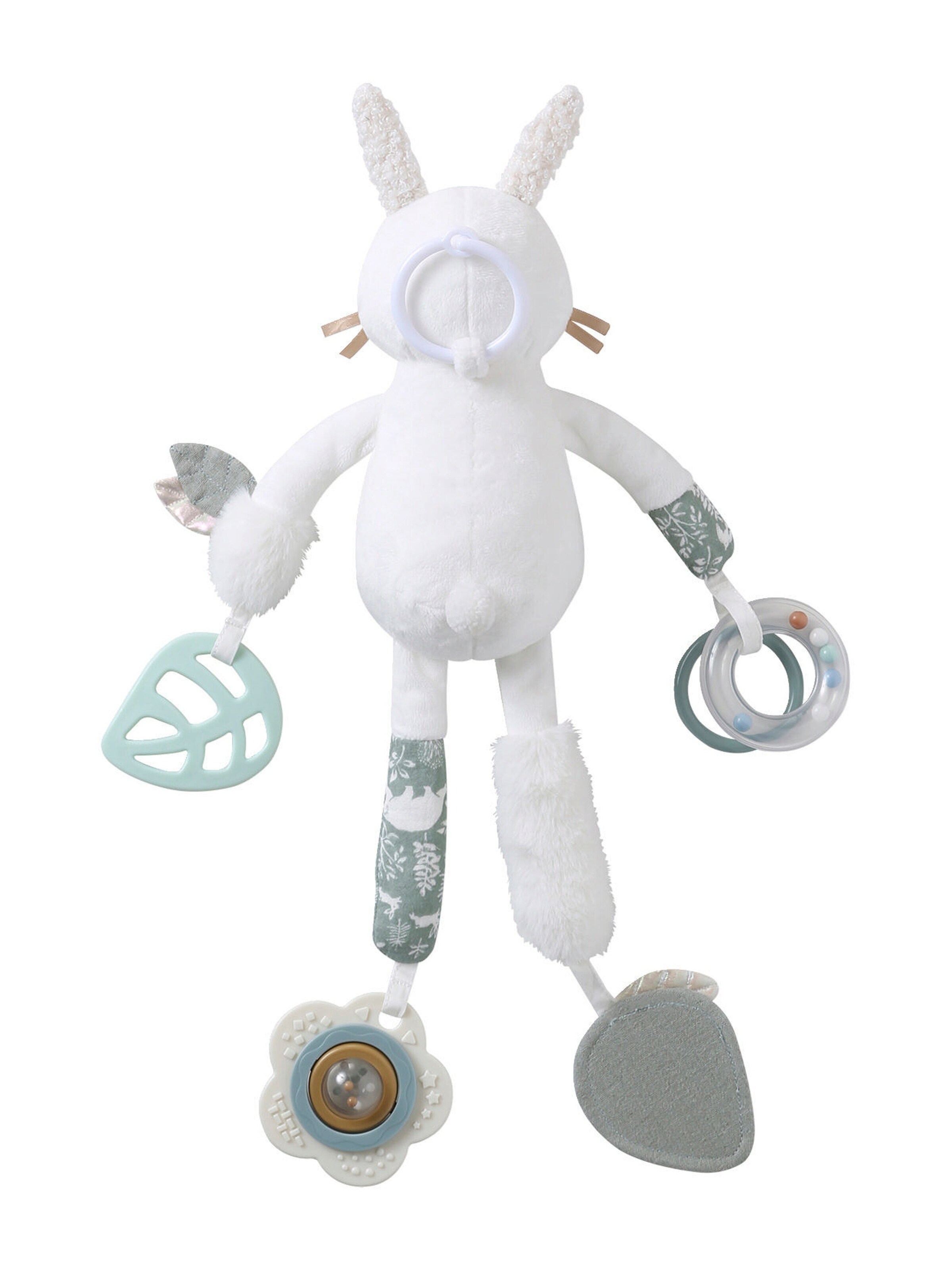Vertbaudet Baby Activity-Hase WALDSPAZIERGANG weiß