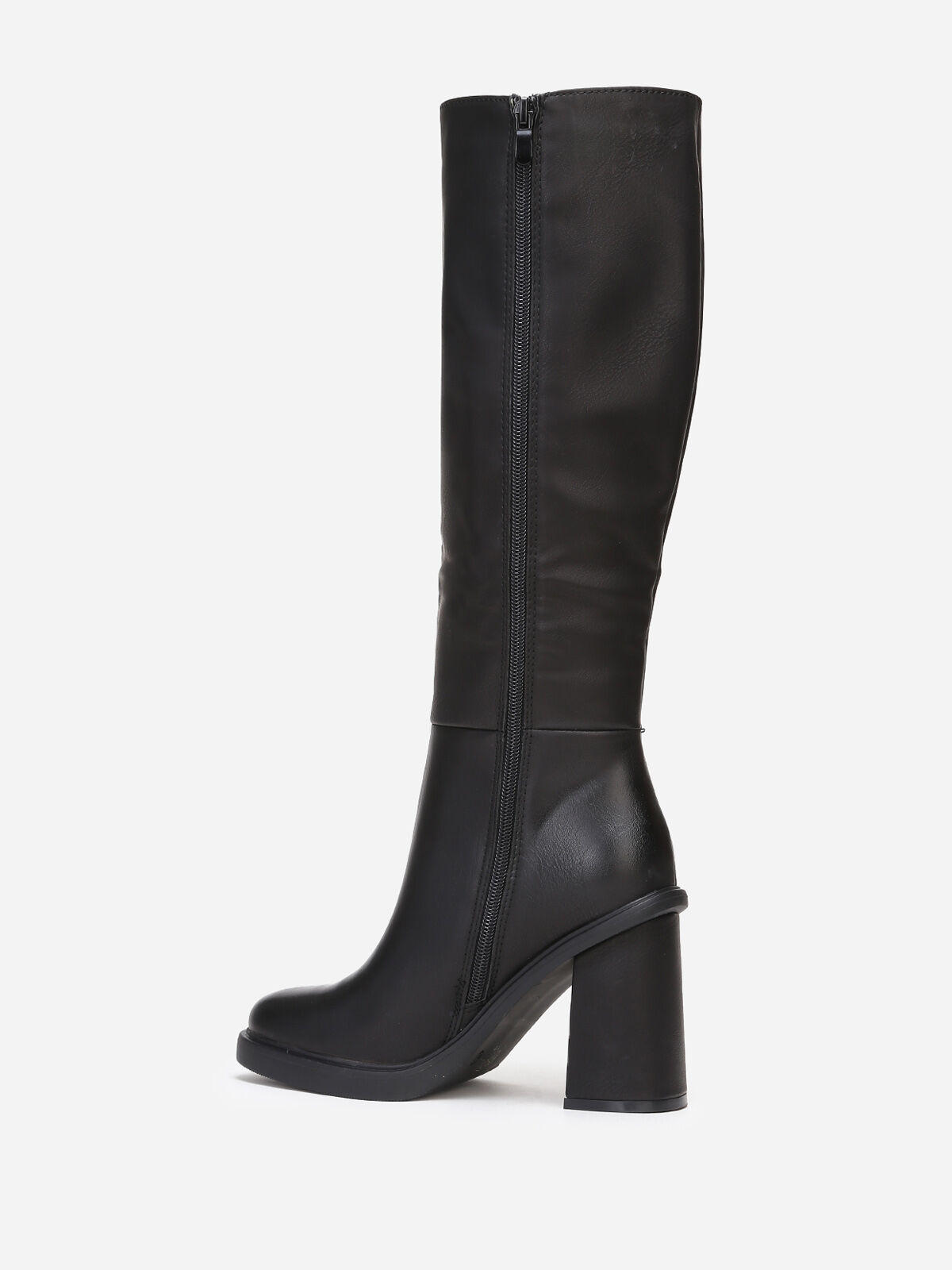 Bottes chelsea hautes à talon- Noir