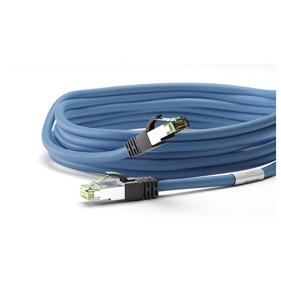 Cable RJ45 Cat 8.1 S/FTP (bleu) - 25 m