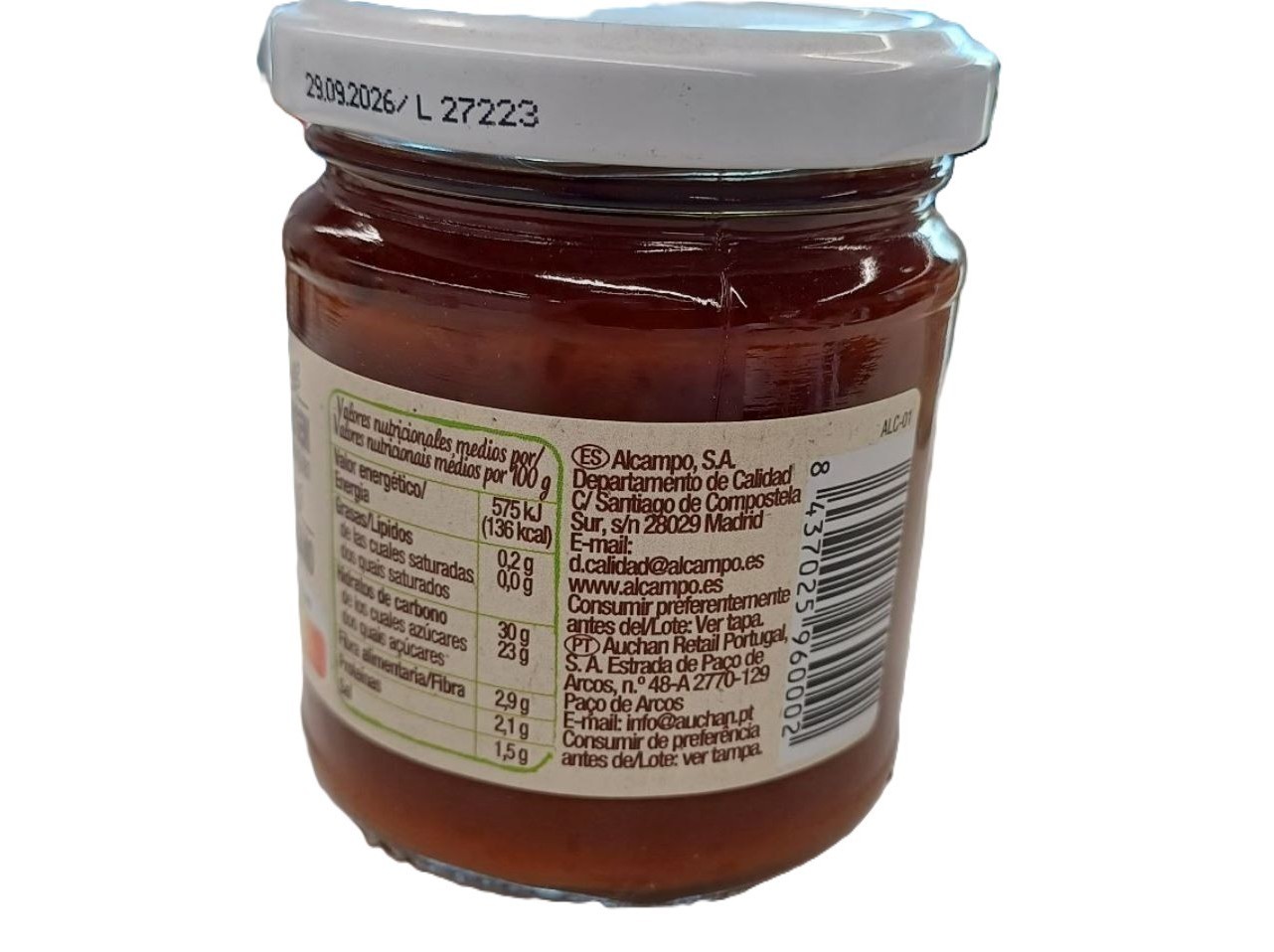 KETCHUP AUCHAN BIO FRASCO 190G