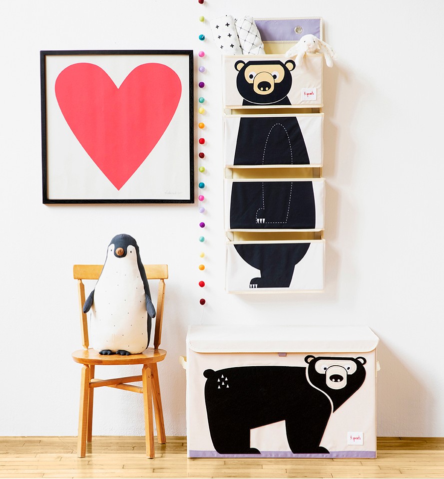 3 Sprouts - Opbevaringskasse - Black Bear