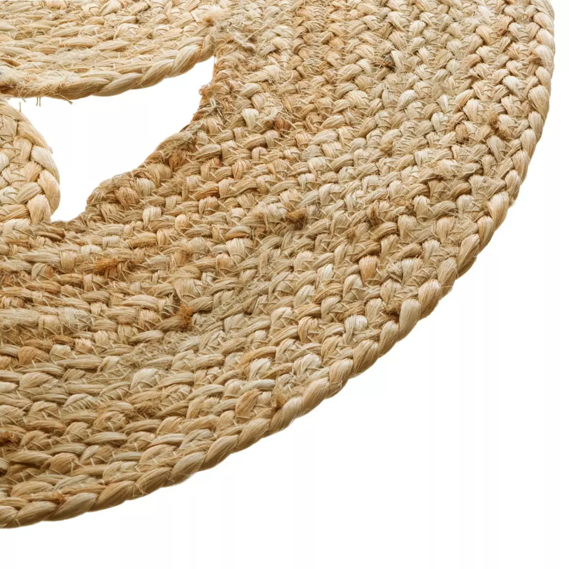 Tapis jute rond (80 cm) Giusti Beige naturel