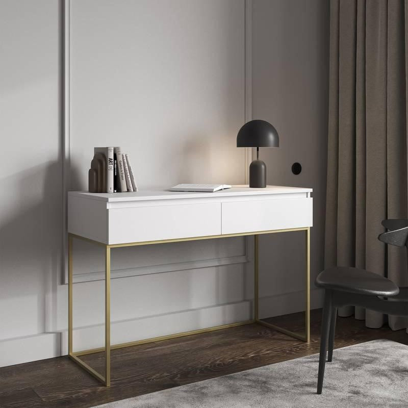 NADUVI Collection Kate Bureau - Wit - Goud