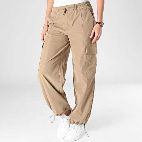 Pantalon Parachute Cargo Femme Celia Beige