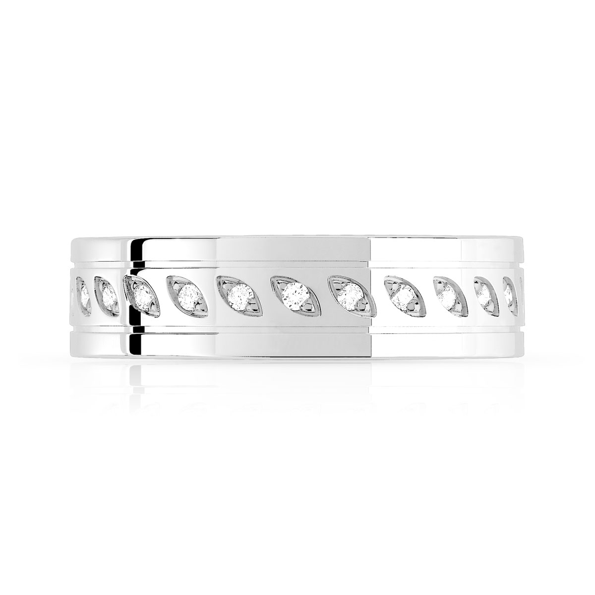 Alliance or 375 blanc diamant