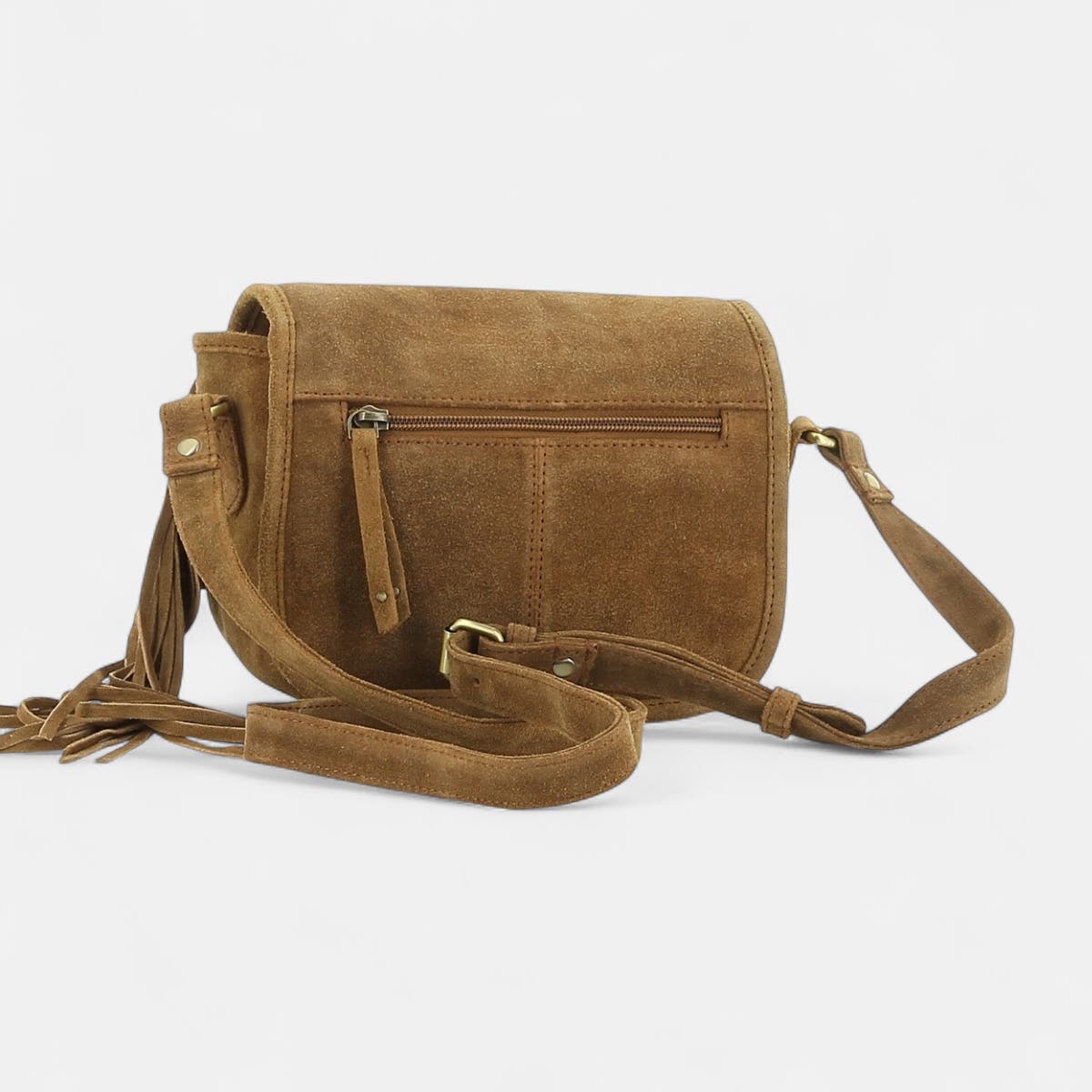 Sac bandoulière en cuir cognac
