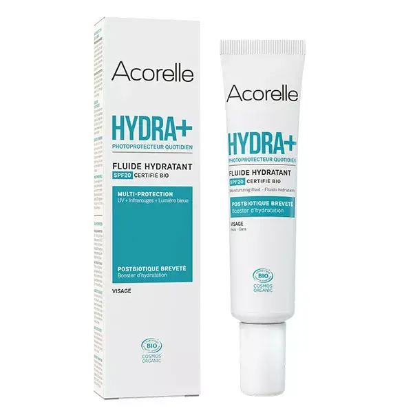 Acorelle Hydra+ Fluide Hydratant Visage SPF20 Bio 40ml