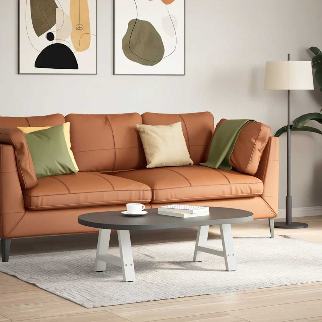 vidaXL A-vormige salontafelpoten 2 st. Wit 30x(30-31) cm Staal