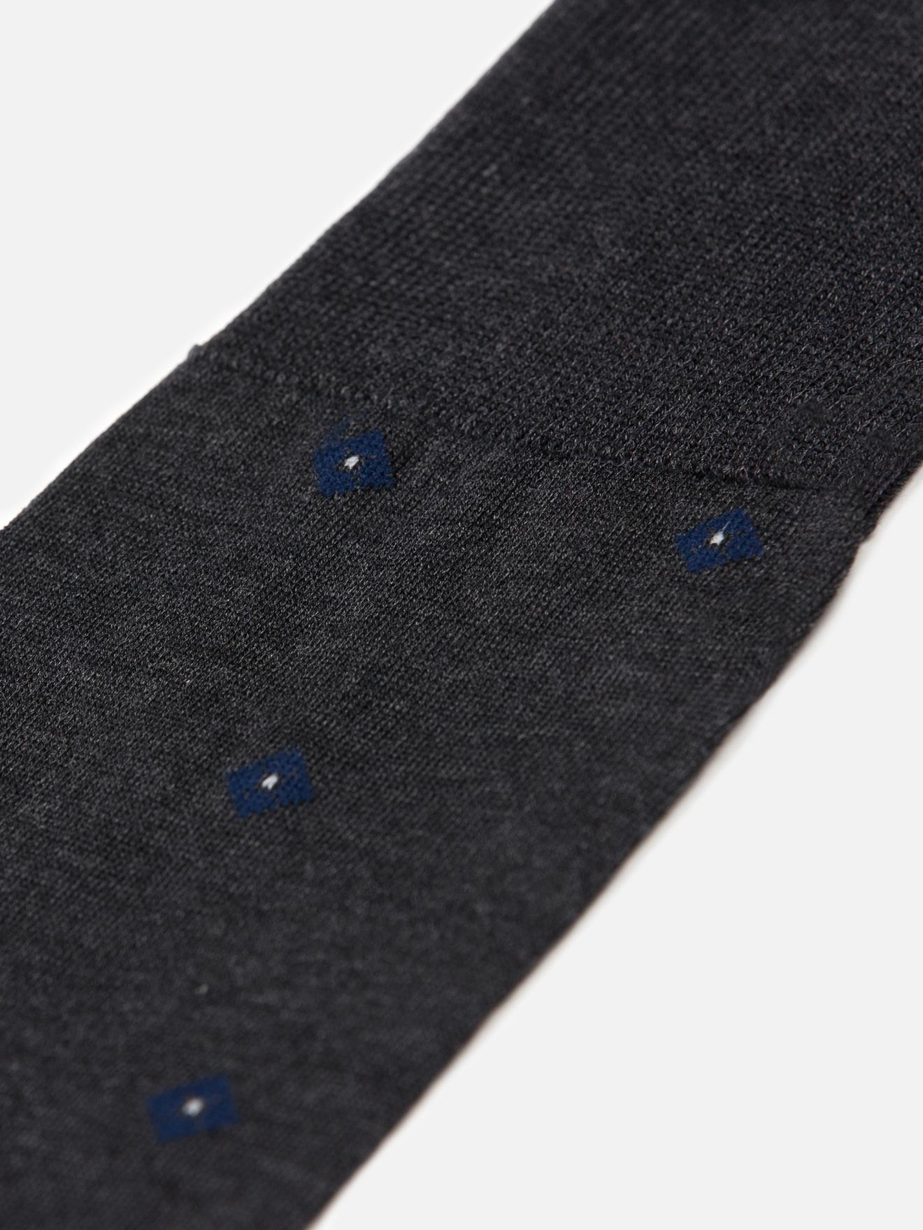 Chaussettes anthracite Barney à motif jacquard