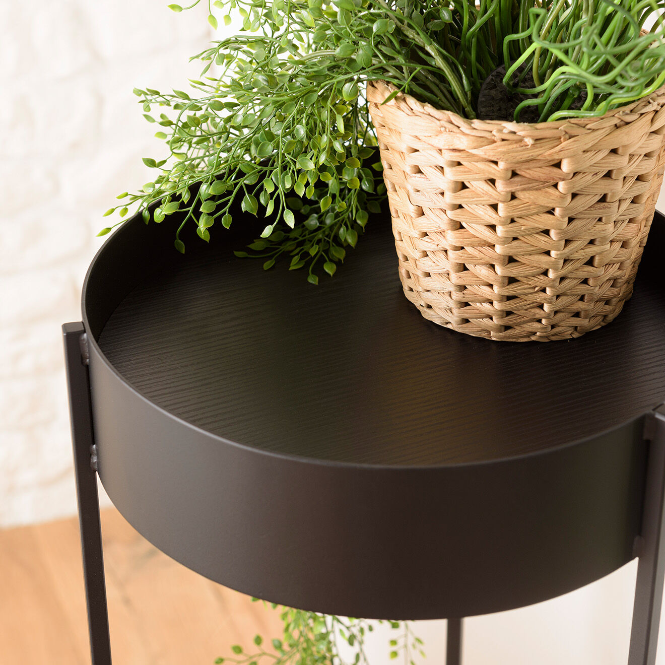 Macabane Sellette ronde / porte-plantes Gm Daly noir - 31x31x90 cm
