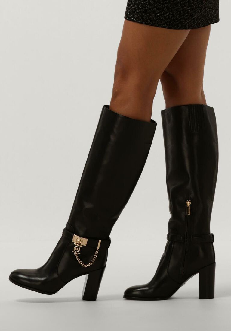 MICHAEL KORS zwarte michael kors hoge laarzen hamilton heeled boot