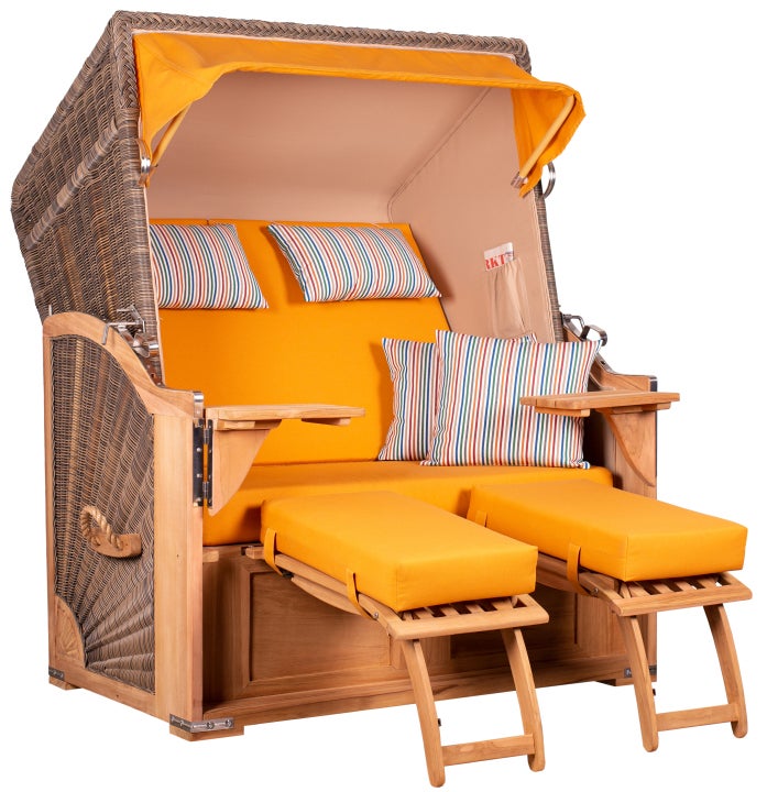 Strandstoel Nordstrand Teak PE grijs design 586