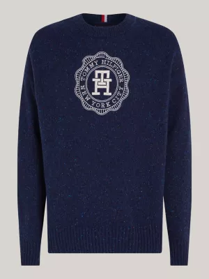 Suéter Donegal oversized com monograma TH