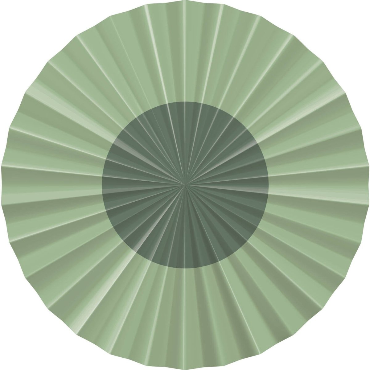 Groene Papieren Waaiers 35cm 3st