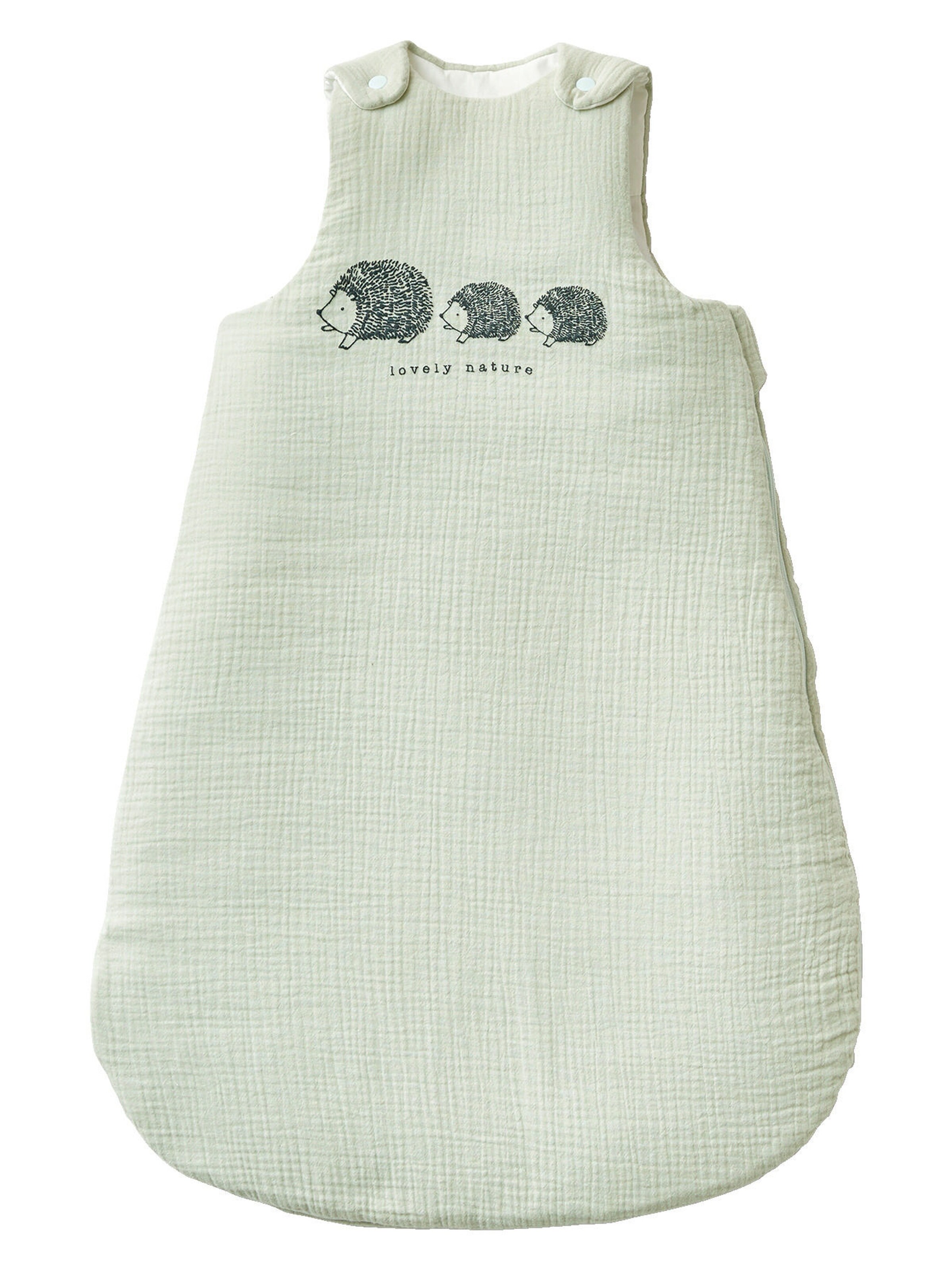 Vertbaudet Bio-Kollektion: Ärmelloser Baby Schlafsack LOVELY NATURE grün