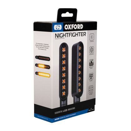 Clignotant Oxford NightFighter LED SEQUENTIELS (inclus 2 résistances) La paire Universel - Noir