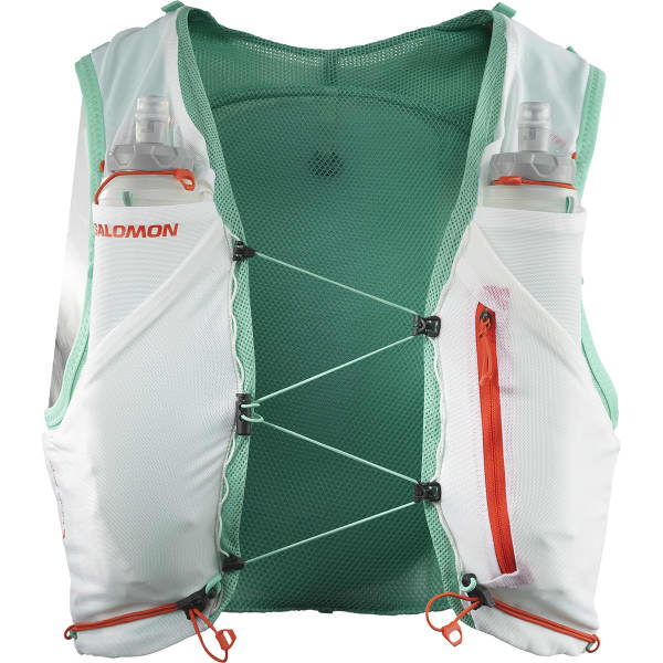 Sac trail SALOMON ADV SKIN 5 SET WHITE/ELECTRIC GREEN