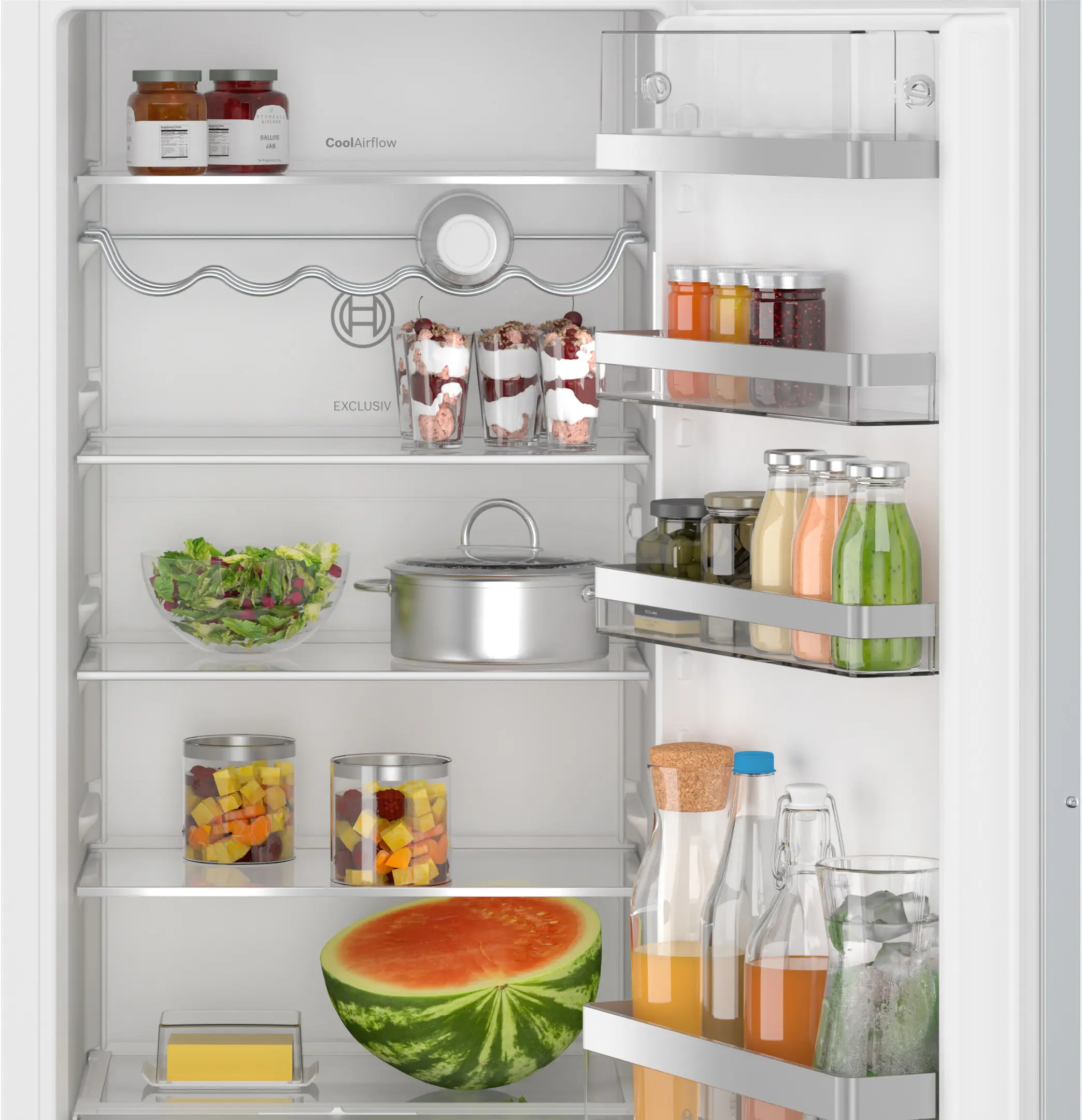 Serie 6 Inbouw koelkast 122.1 x 55.8 cm Vlakscharnier met SoftClose