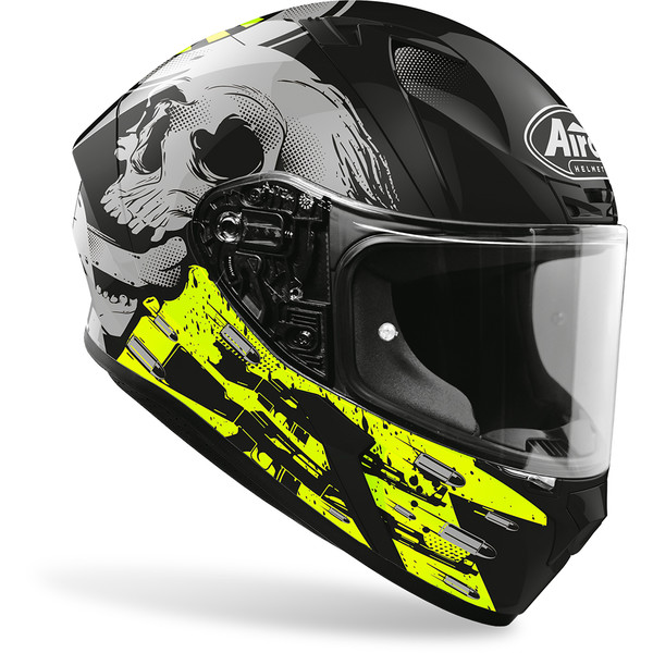 Airoh - Casque Valor Akuna Noir / Gris / Jaune fluo