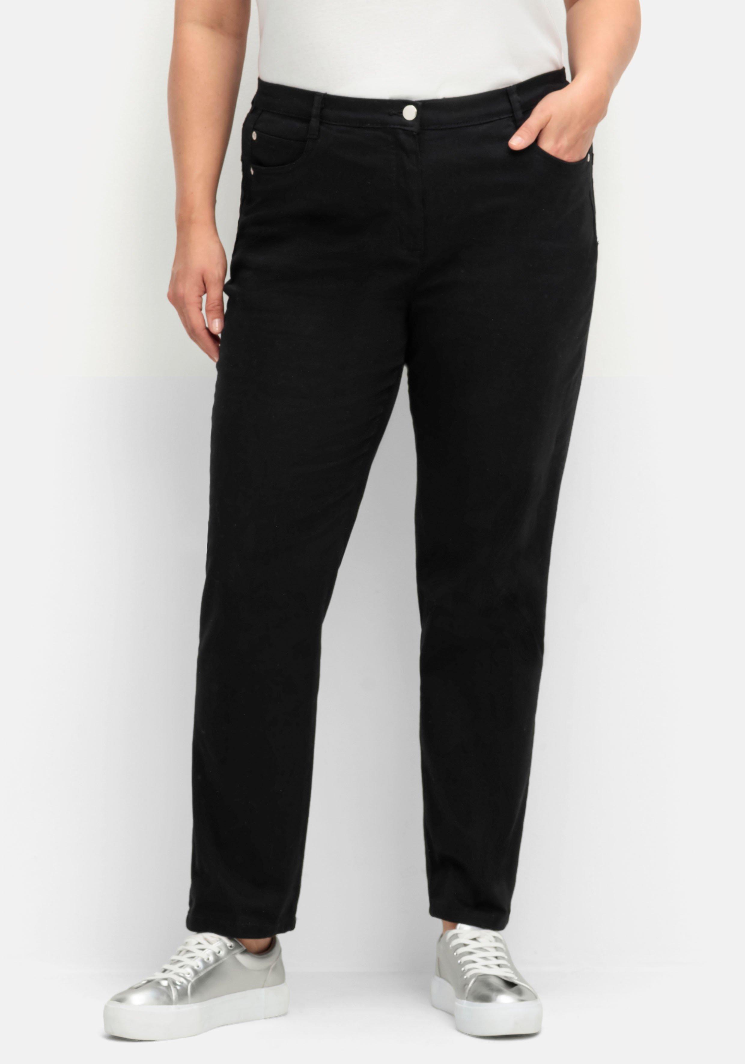 Gerade Stretch-Jeans mit Komfortbund