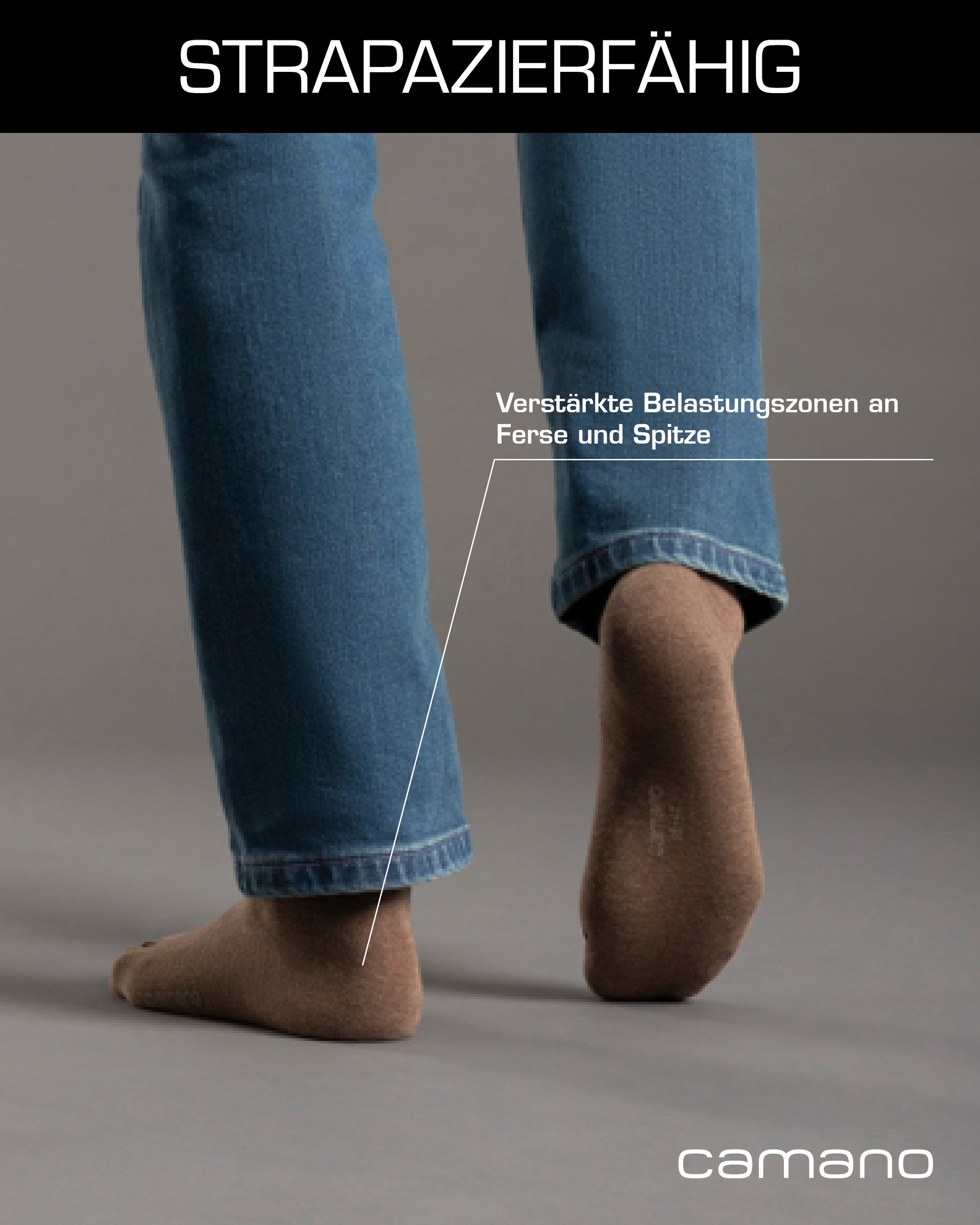 Camano Socken »comfort« 9 Stk. tlg. mit verstärktem Fersen- und Zehenbereich