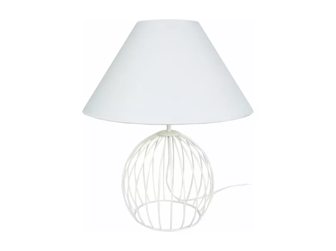 Lampe de salonfilaire métal, ivoire 44 cm.