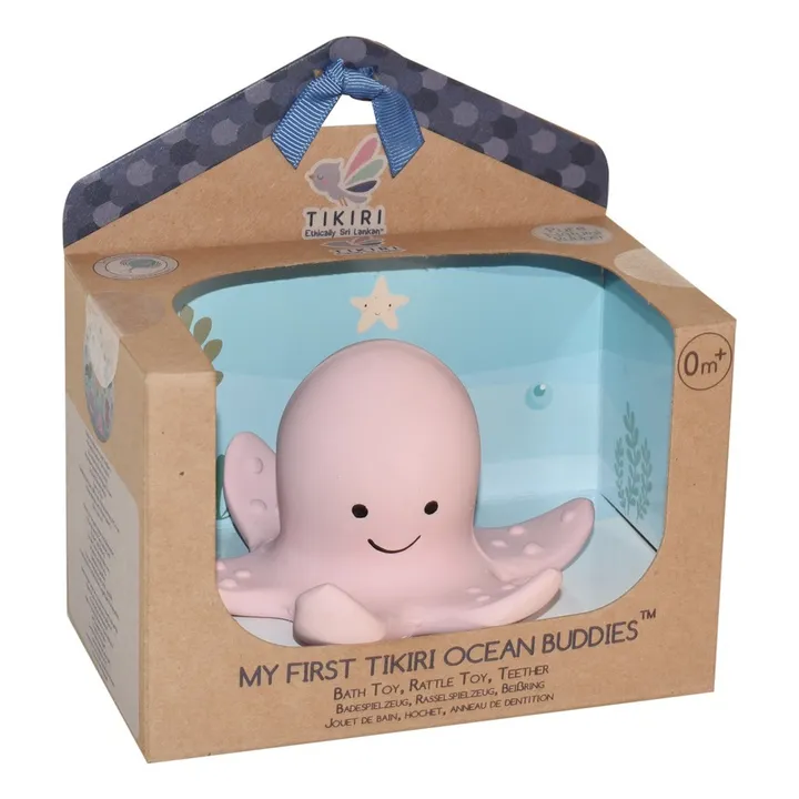Tikiri Poulpe pour le bain en caoutchouc naturel | Rose