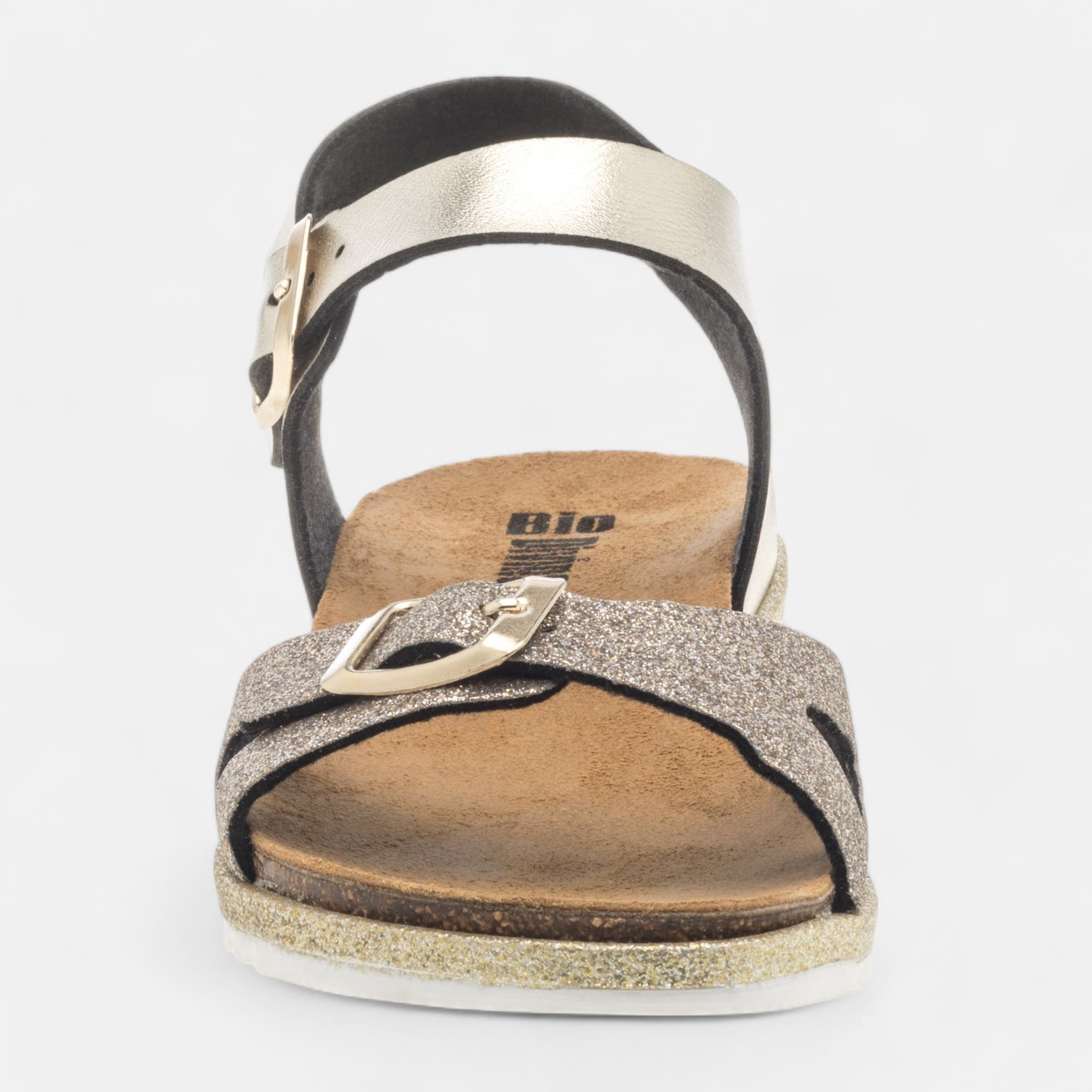 Mules semelle liège Fille or
