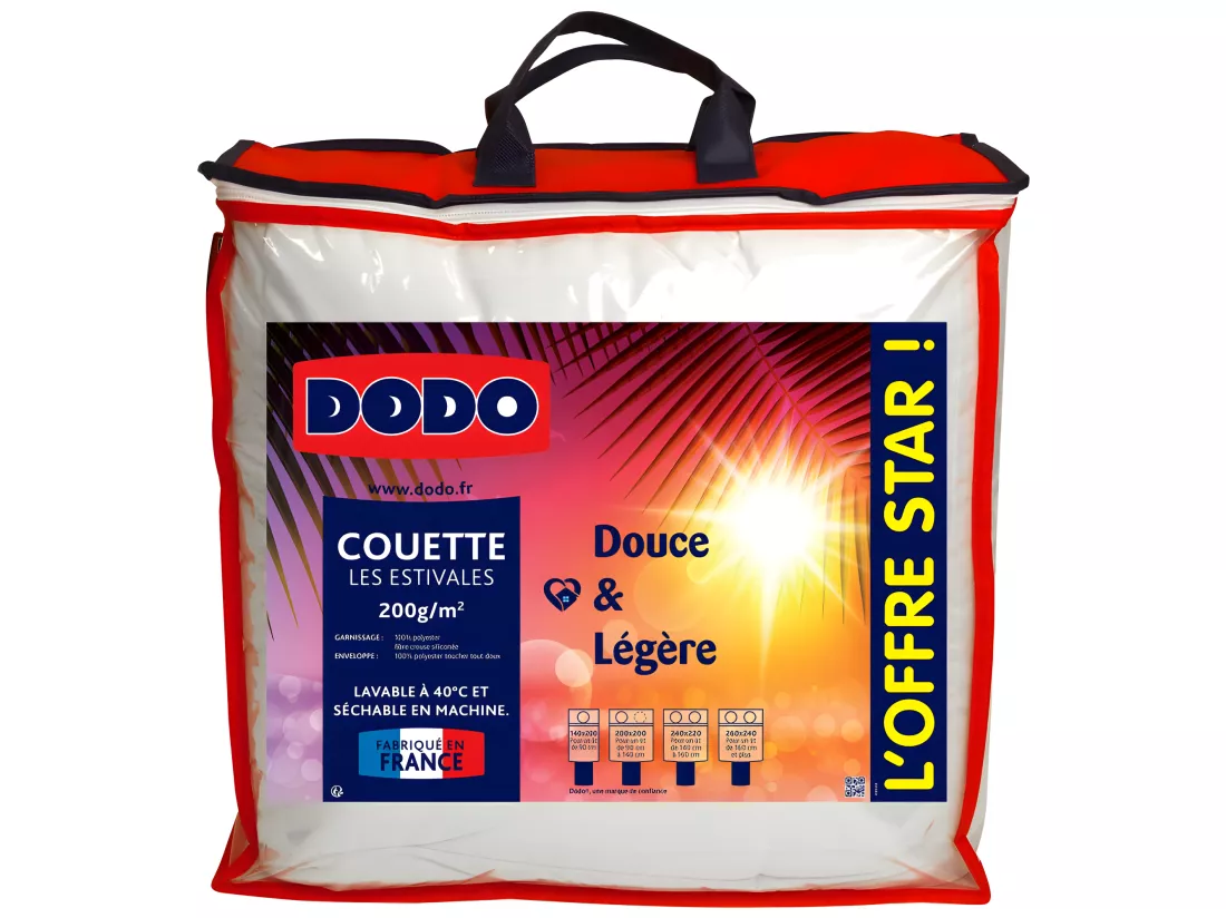 Couette Légère 100% Polyester Fibre Recyclée Circul’air® Dodo - 140 X 200 Cm Pour Lit 1 Place