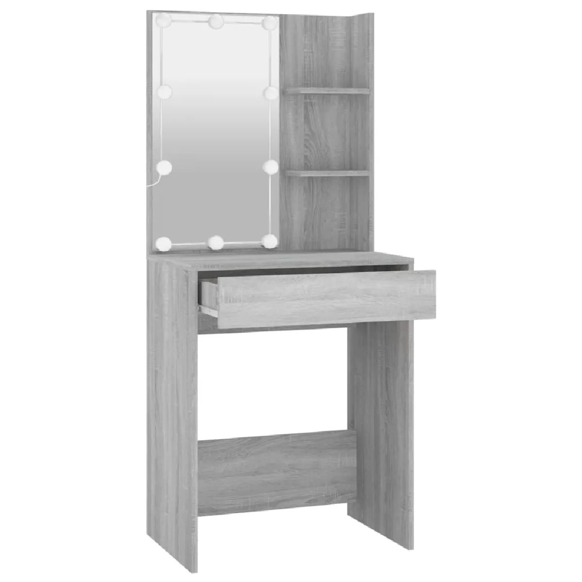 Coiffeuse VIDAXL LED - Sonoma Gris