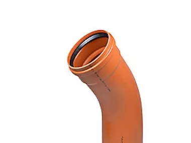 Wavin 400 mm 45 gr. PVC-kloakbøjning