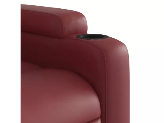 Fauteuil de massage inclinable Rouge bordeaux Similicuir