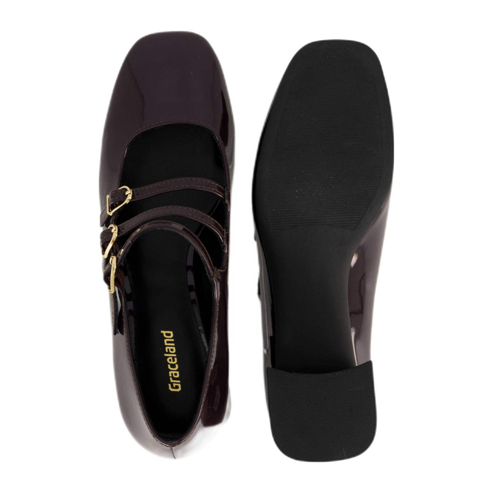 Graceland lak pumps bordeaux