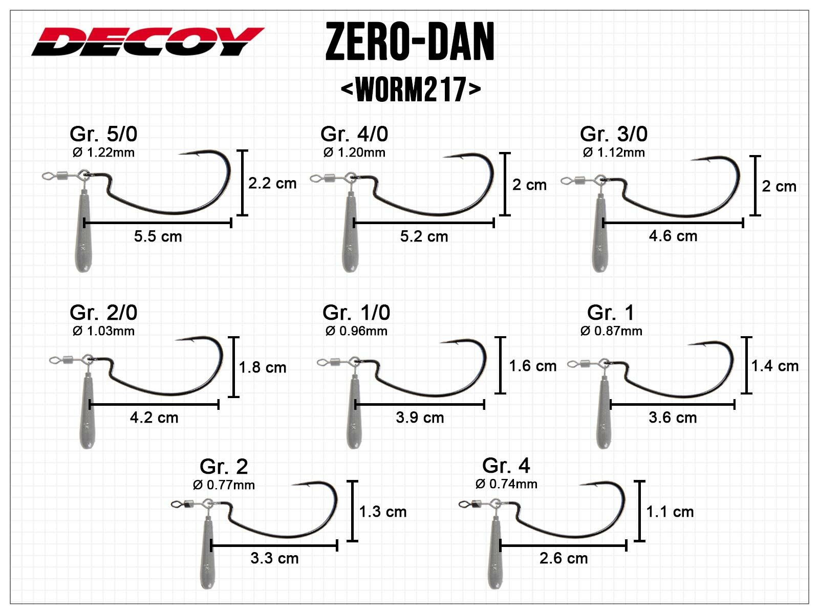 ZERO-Dan Worm217 - Gr. 4/0 (7.0g)