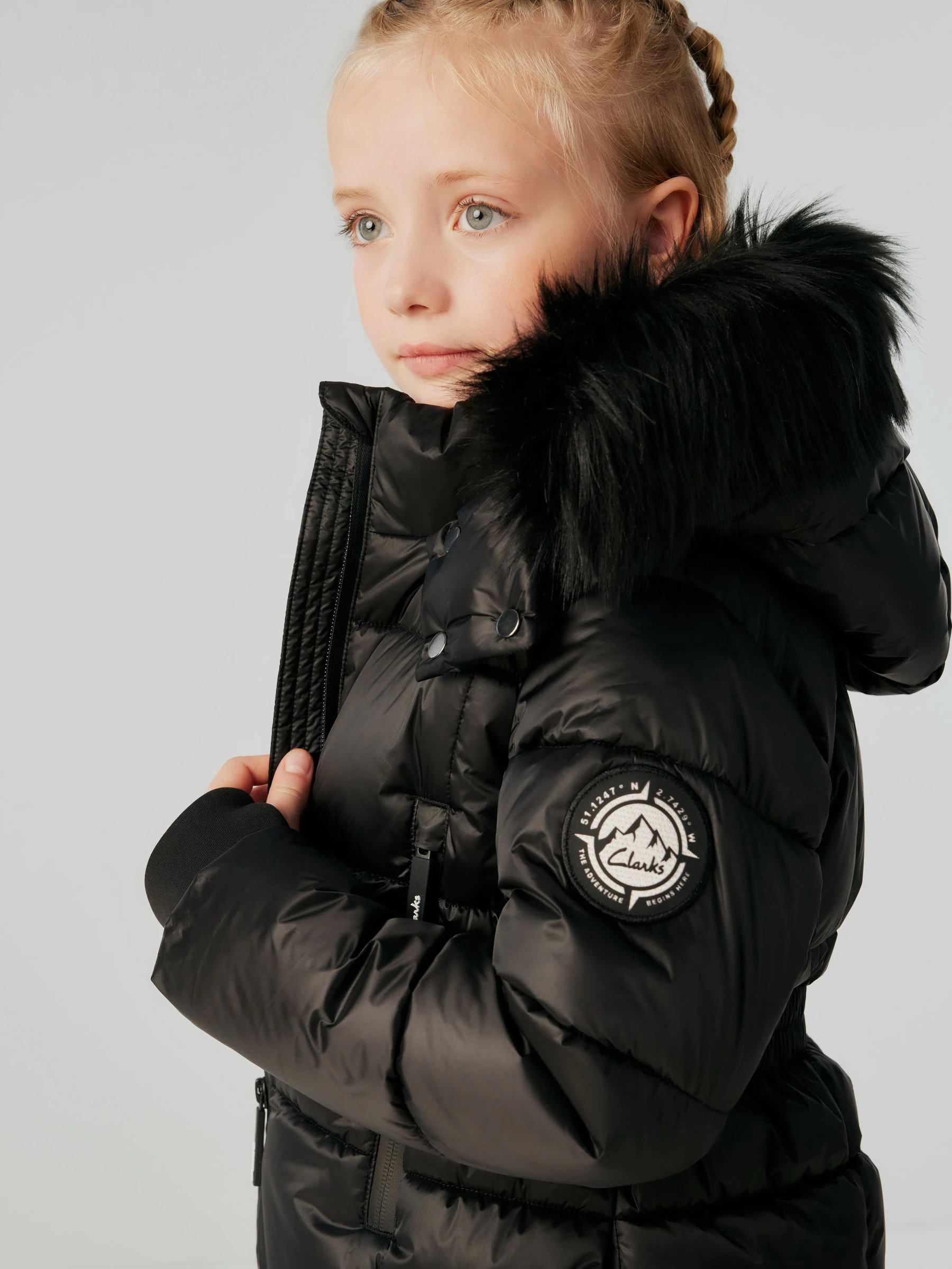Clarks lange gevoerde jas