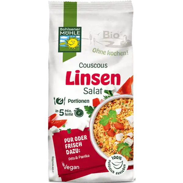 Bio Couscous Linsen Salat