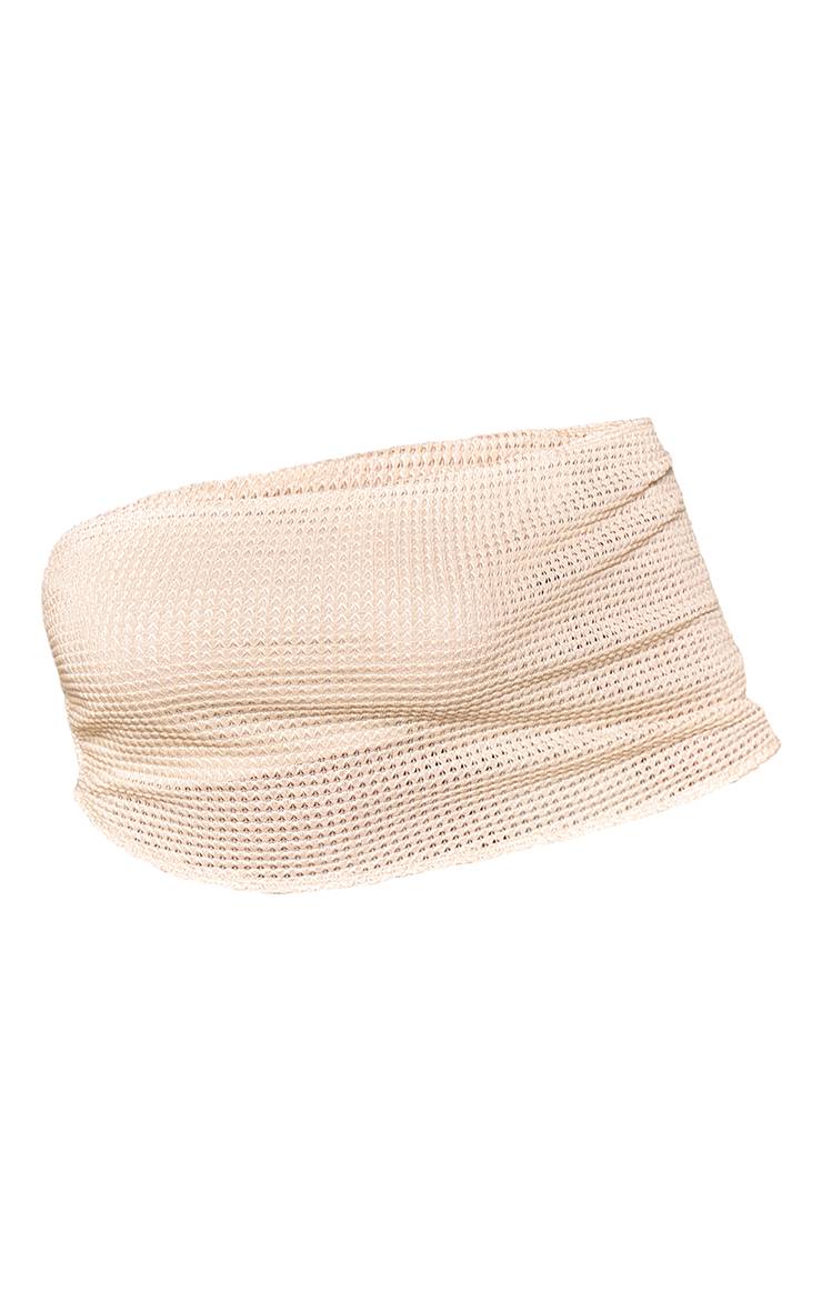 Nude Top Asymétrique Texturé Une Épaule Dénudée Shape